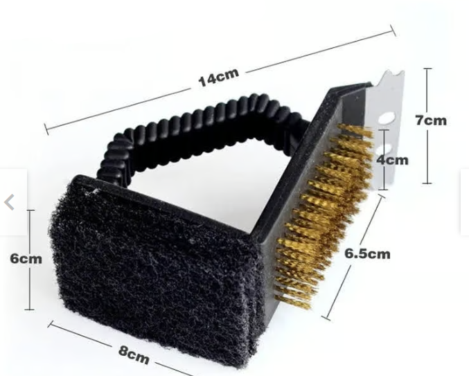 CEPILLO PARA PARRILLA 3 EN 1 LIMPIADOR